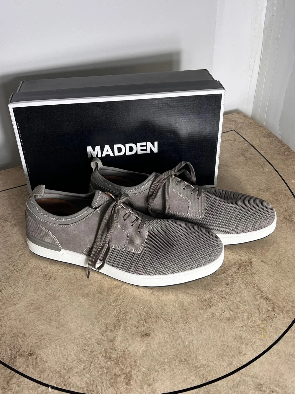 Steve Madden Men's Casual Lace-Up Sneakers in Gray